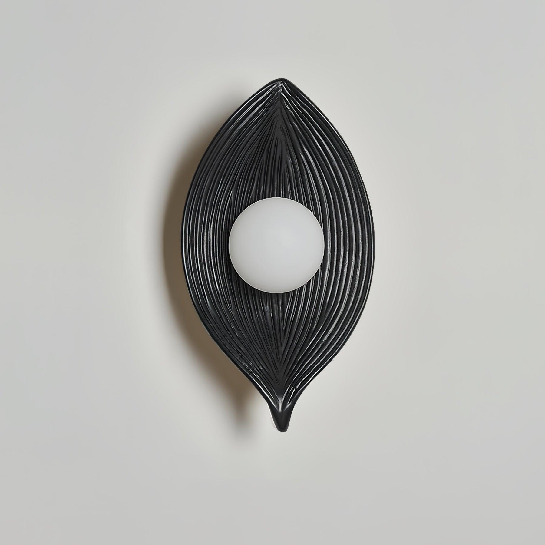 Leaf Canoe Organic Resin Wall Sconce Modern Textured Indoor Accent Lighting