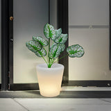 LED Luminous Flowerpot RGB Solar Powered Outdoor Planter with Remote Control IP65 Waterproof Garden Lighting