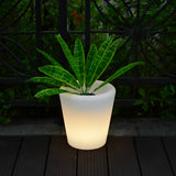 LED Luminous Flowerpot RGB Solar Powered Outdoor Planter with Remote Control IP65 Waterproof Garden Lighting