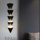 Legato Multi Tier LED Pendant Light Architectural Cone Hanging Chandelier Lamp