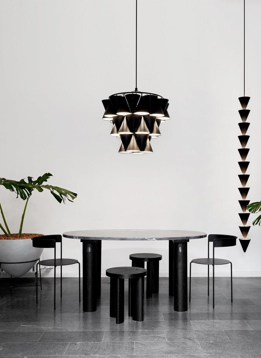 Legato Multi Tier LED Pendant Light Architectural Cone Hanging Chandelier Lamp