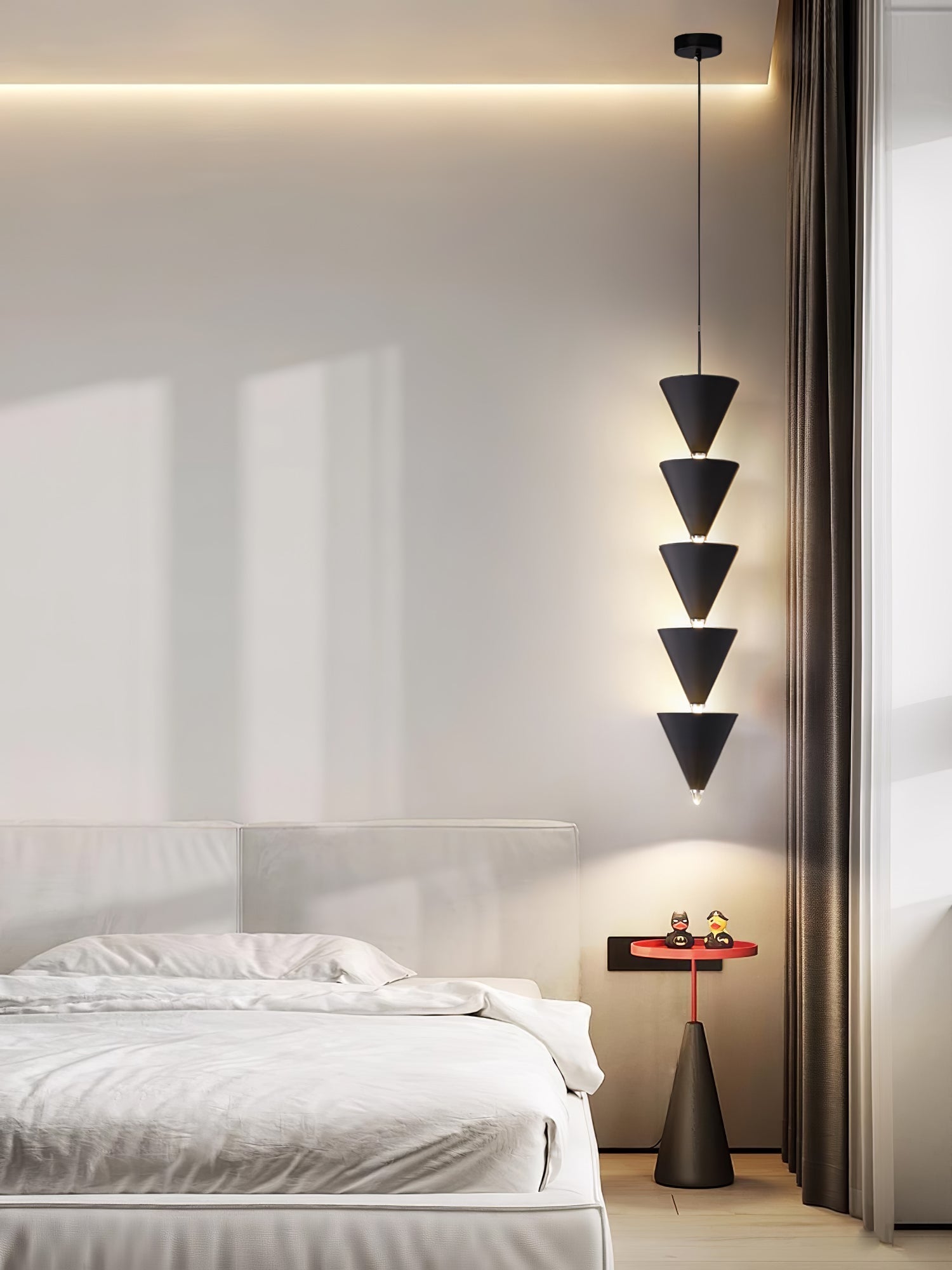 Legato Multi Tier LED Pendant Light Architectural Cone Hanging Chandelier Lamp