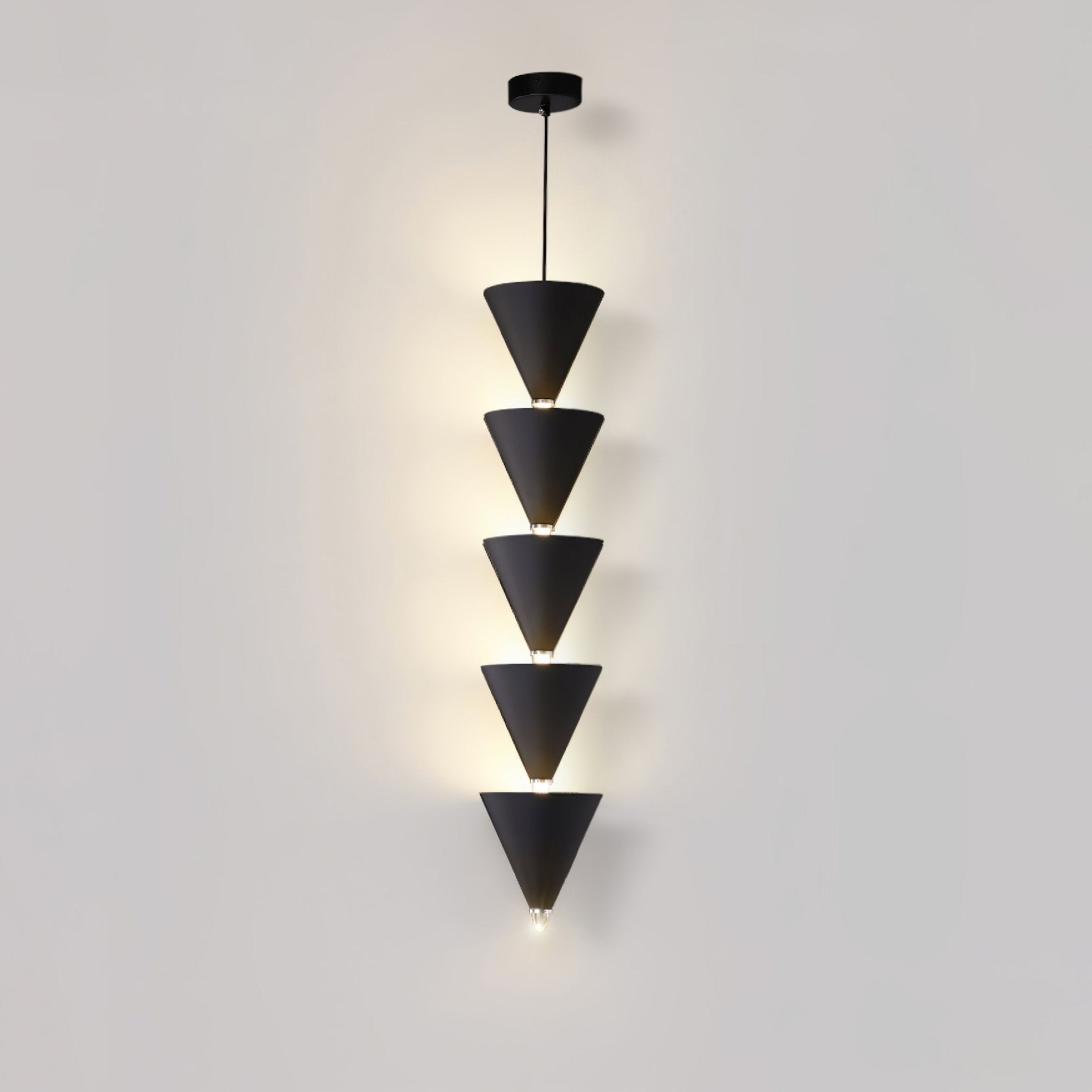 Legato Multi Tier LED Pendant Light Architectural Cone Hanging Chandelier Lamp