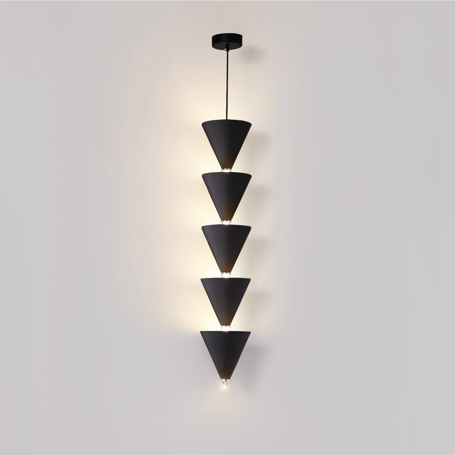 Legato Multi Tier LED Pendant Light Architectural Cone Hanging Chandelier Lamp