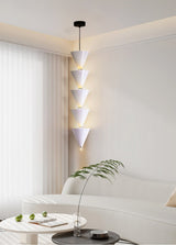 Legato Multi Tier LED Pendant Light Architectural Cone Hanging Chandelier Lamp