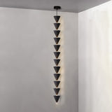 Legato Multi Tier LED Pendant Light Architectural Cone Hanging Chandelier Lamp