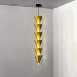 Legato Multi Tier LED Pendant Light Architectural Cone Hanging Chandelier Lamp