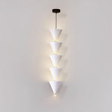 Legato Multi Tier LED Pendant Light Architectural Cone Hanging Chandelier Lamp