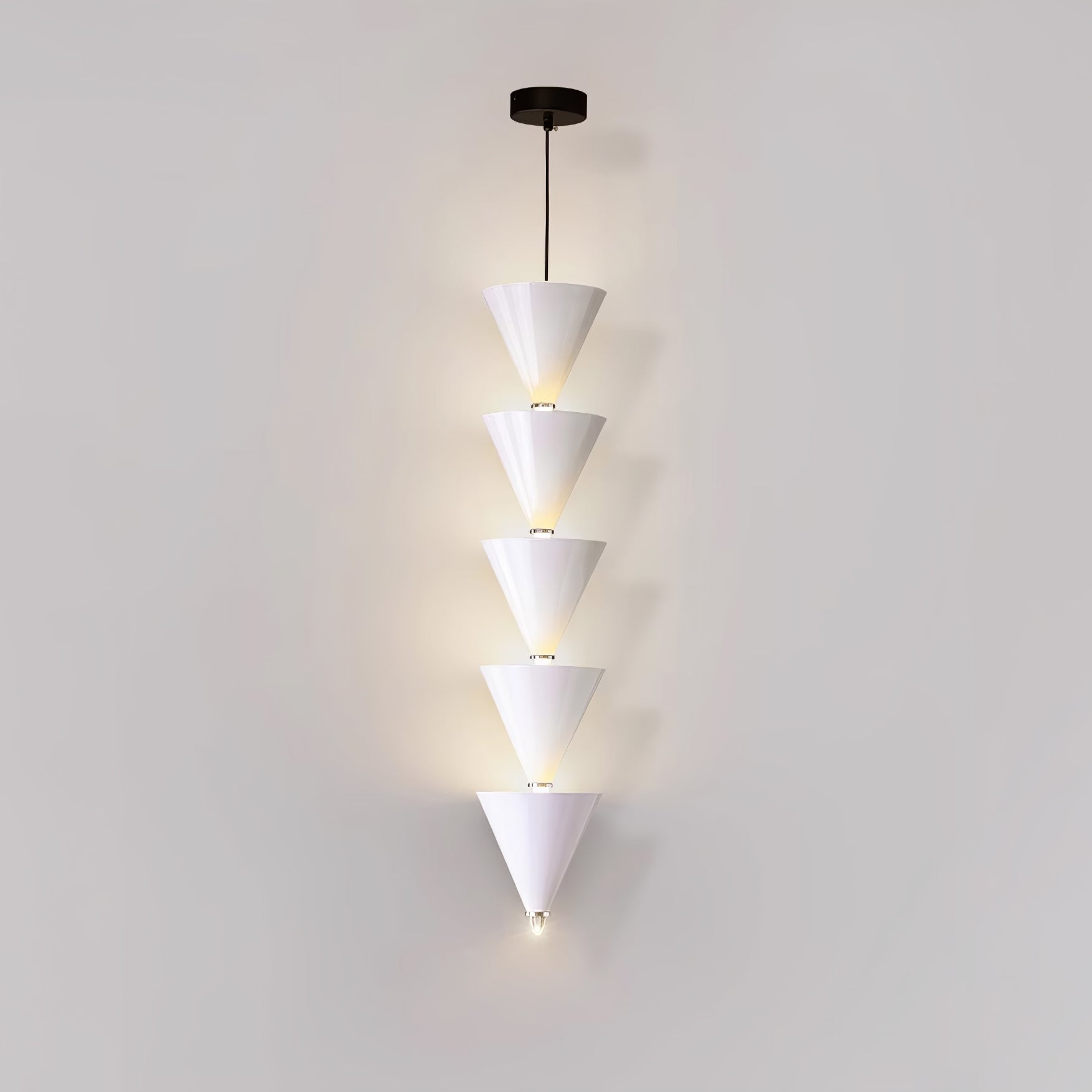 Legato Multi Tier LED Pendant Light Architectural Cone Hanging Chandelier Lamp