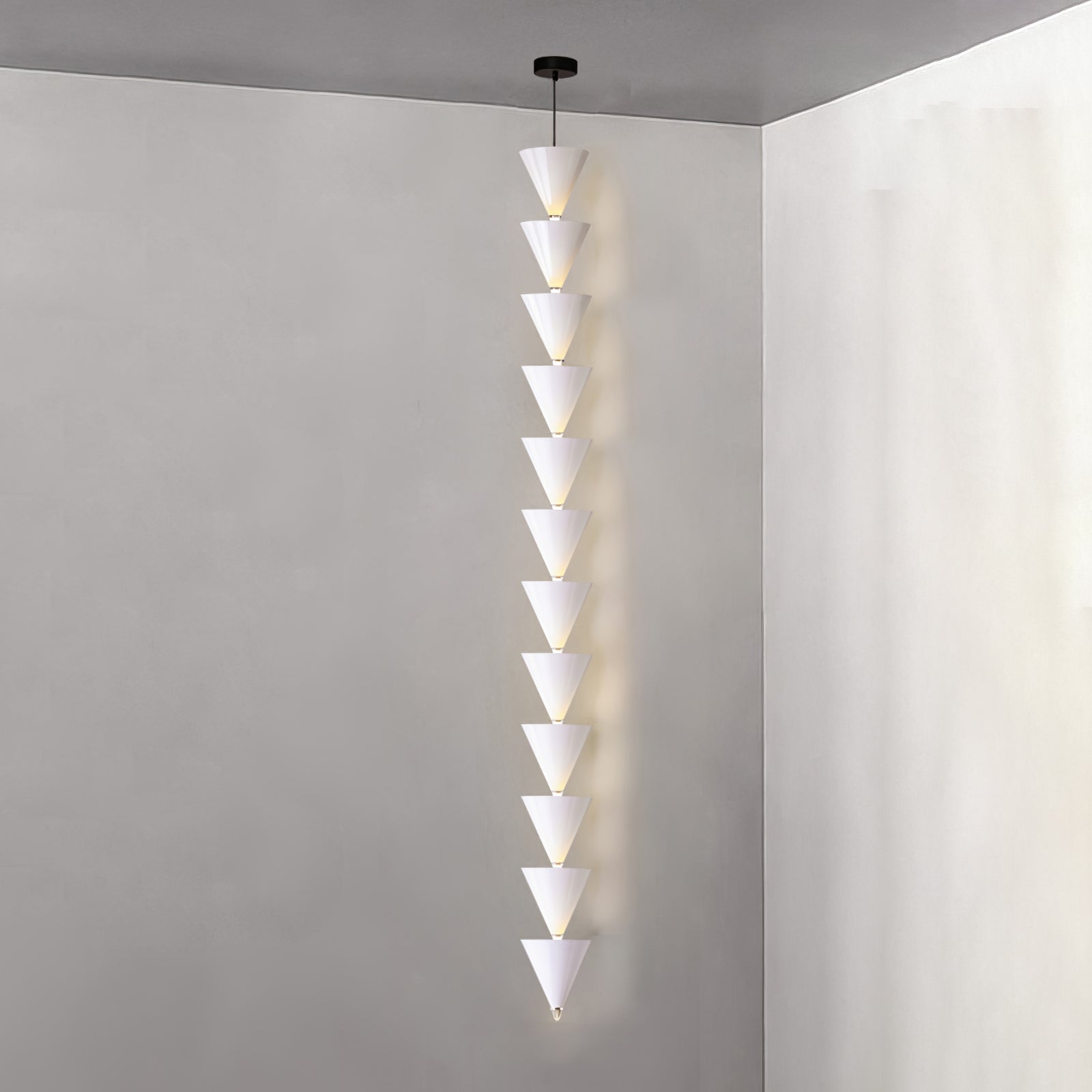 Legato Multi Tier LED Pendant Light Architectural Cone Hanging Chandelier Lamp