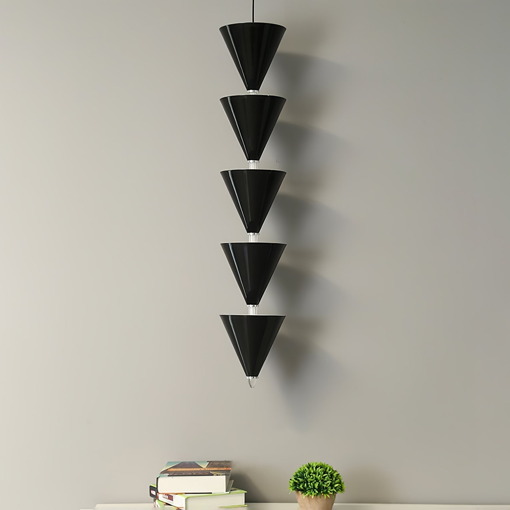 Legato Multi Tier LED Pendant Light Architectural Cone Hanging Chandelier Lamp