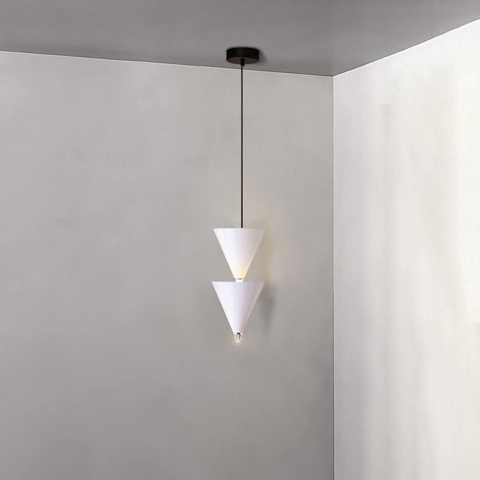 Legato Multi Tier LED Pendant Light Architectural Cone Hanging Chandelier Lamp