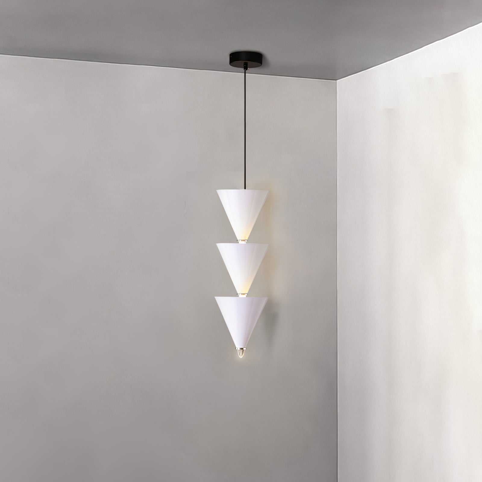 Legato Multi Tier LED Pendant Light Architectural Cone Hanging Chandelier Lamp
