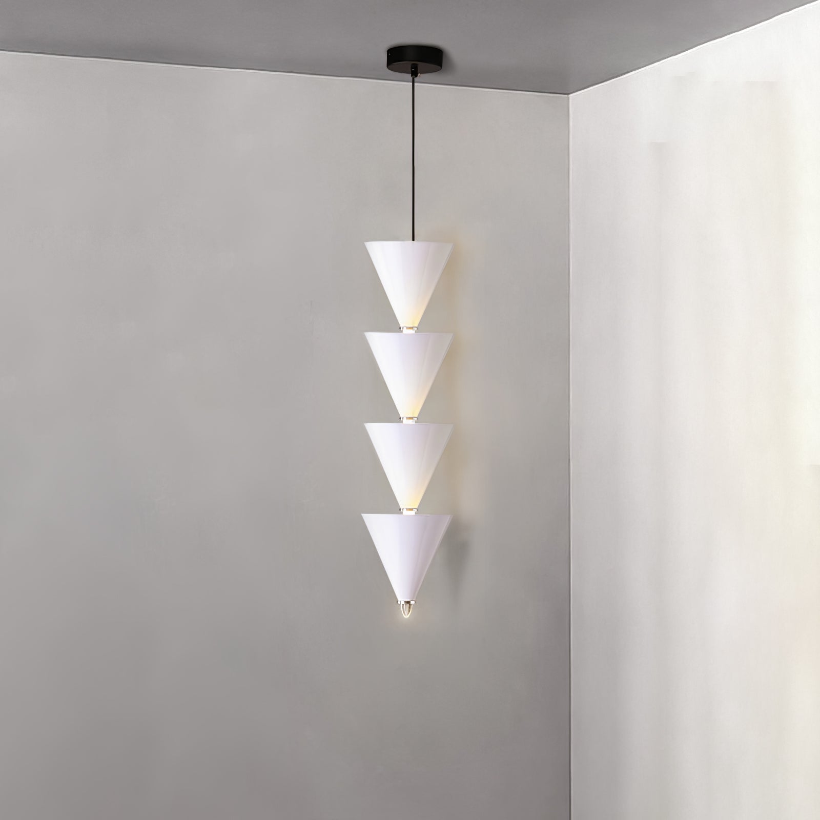 Legato Multi Tier LED Pendant Light Architectural Cone Hanging Chandelier Lamp