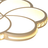 Modern Flower Shaped LED Flush Mount Ceiling Light Dimmable Geometric Metal Fixture