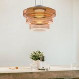 Levels Series Modern Layered Glass LED Pendant Light and Ceiling Hanging Fixture