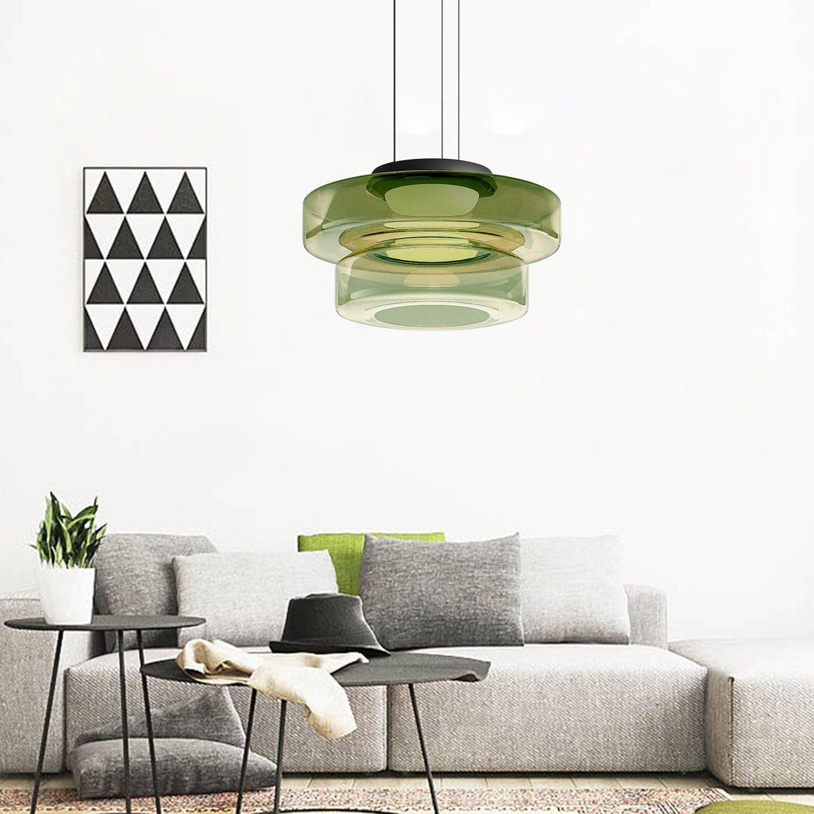 Levels Series Modern Layered Glass LED Pendant Light and Ceiling Hanging Fixture