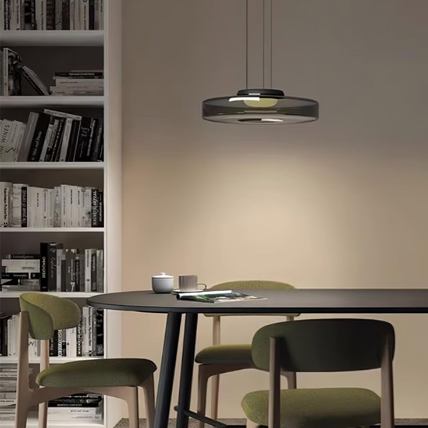 Levels Series Modern Layered Glass LED Pendant Light and Ceiling Hanging Fixture