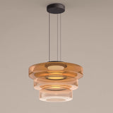 Levels Series Modern Layered Glass LED Pendant Light and Ceiling Hanging Fixture