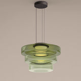 Levels Series Modern Layered Glass LED Pendant Light and Ceiling Hanging Fixture
