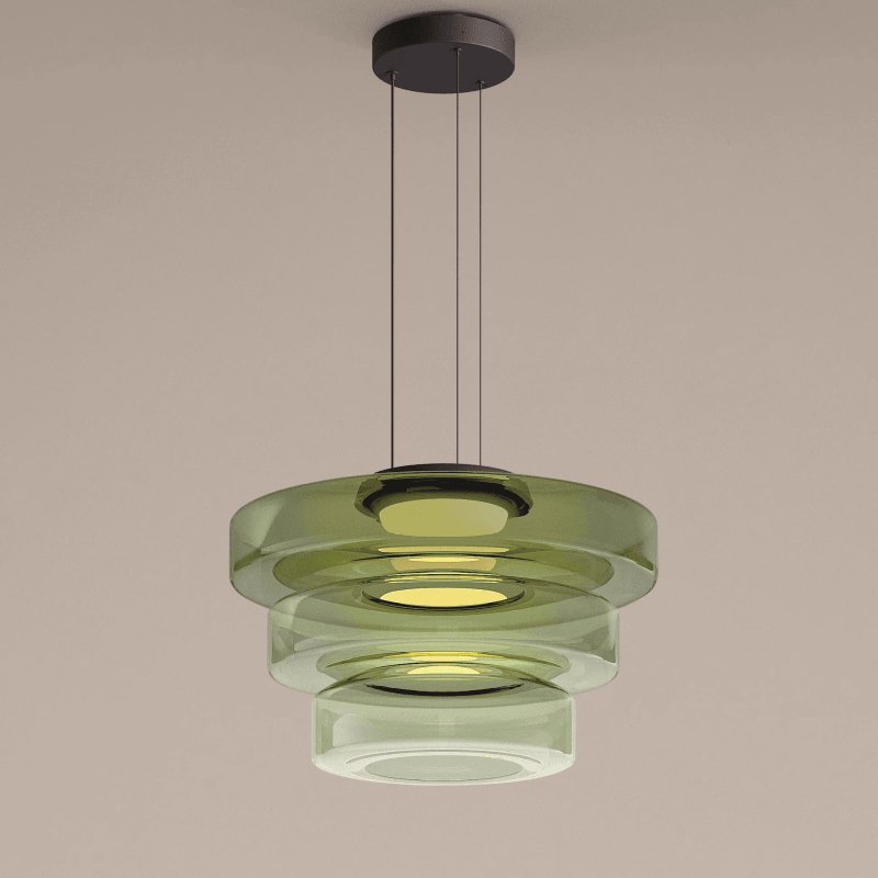 Levels Series Modern Layered Glass LED Pendant Light and Ceiling Hanging Fixture
