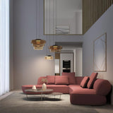 Levels Series Modern Layered Glass LED Pendant Light and Ceiling Hanging Fixture