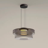Levels Series Modern Layered Glass LED Pendant Light and Ceiling Hanging Fixture