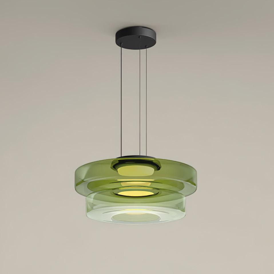 Levels Series Modern Layered Glass LED Pendant Light and Ceiling Hanging Fixture