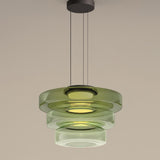 Levels Series Modern Layered Glass LED Pendant Light and Ceiling Hanging Fixture