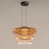 Levels Series Modern Layered Glass LED Pendant Light and Ceiling Hanging Fixture