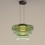 Levels Series Modern Layered Glass LED Pendant Light and Ceiling Hanging Fixture
