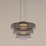 Levels Series Modern Layered Glass LED Pendant Light and Ceiling Hanging Fixture