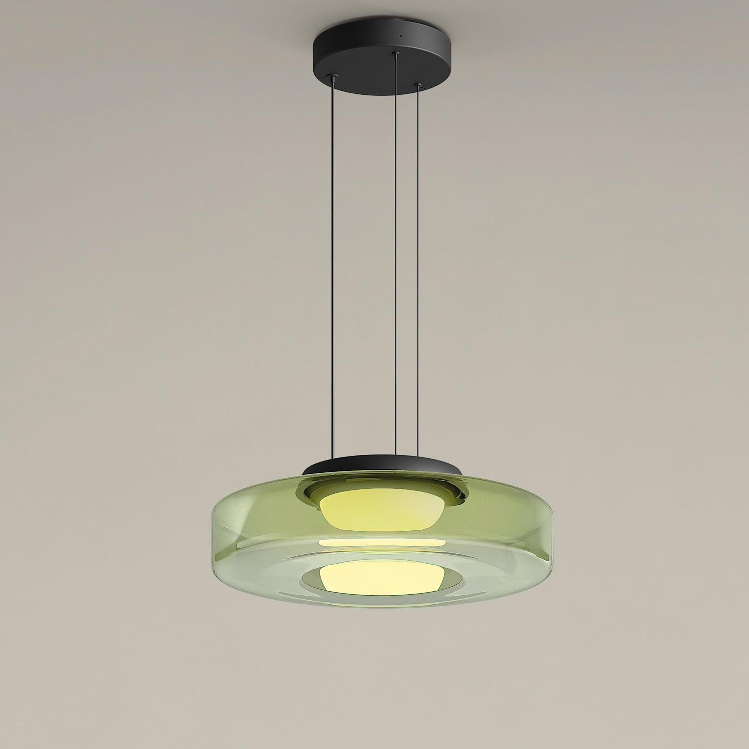 Levels Series Modern Layered Glass LED Pendant Light and Ceiling Hanging Fixture