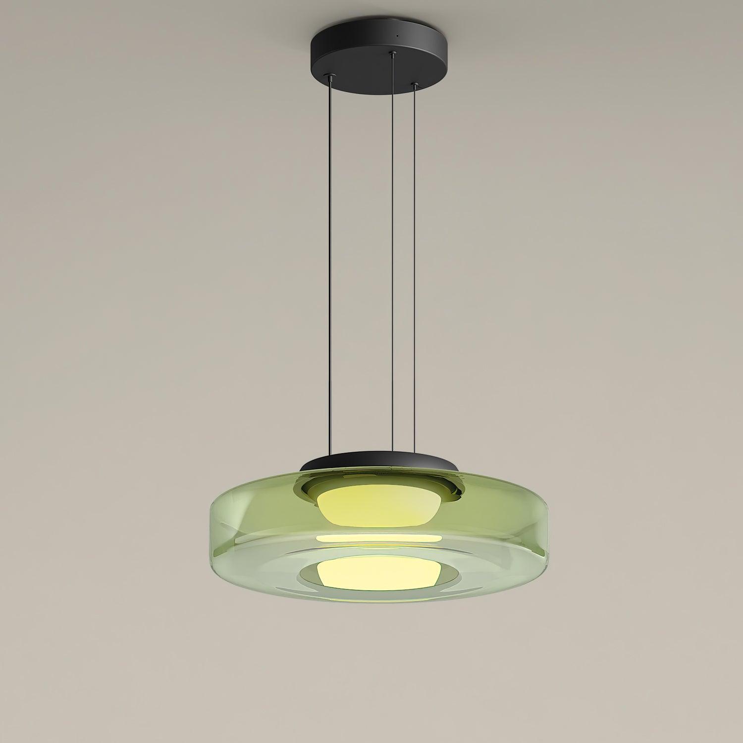 Levels Series Modern Layered Glass LED Pendant Light and Ceiling Hanging Fixture