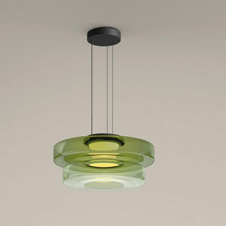 Levels Series Modern Layered Glass LED Pendant Light and Ceiling Hanging Fixture