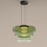 Levels Series Modern Layered Glass LED Pendant Light and Ceiling Hanging Fixture