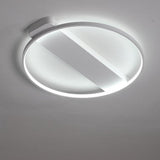 Modern Circle Rectangle Combined LED Flush Mount Ceiling Light Geometric Minimalist Fixture