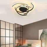 Modern Geometric 30 Inch Circular LED Flush Mount Light for Living Room and Bedroom