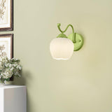 Lily Flower Glass Wall Sconce Set of 2 Modern Indoor Lighting for Hallway and Bedroom