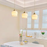 Lily of the Valley Flower Pendant Light with Brass Base and Resin Shade for Elegant Home Lighting