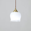Lily of the Valley Flower Pendant Light with Brass Base and Resin Shade for Elegant Home Lighting