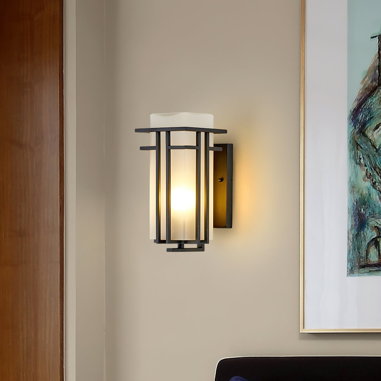 Linden Waterproof Iron Retro Outdoor Wall Sconce for Garden Entryway and Path Lighting