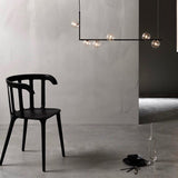 Linear Glass Sphere Chandelier Modern Geometric Pendant Light for Kitchen Island and Dining Table