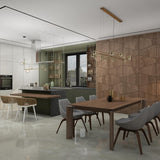 Linear Glass Sphere Chandelier Modern Geometric Pendant Light for Kitchen Island and Dining Table