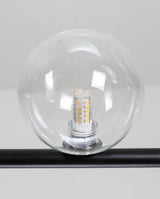 Linear Glass Sphere Chandelier Modern Geometric Pendant Light for Kitchen Island and Dining Table