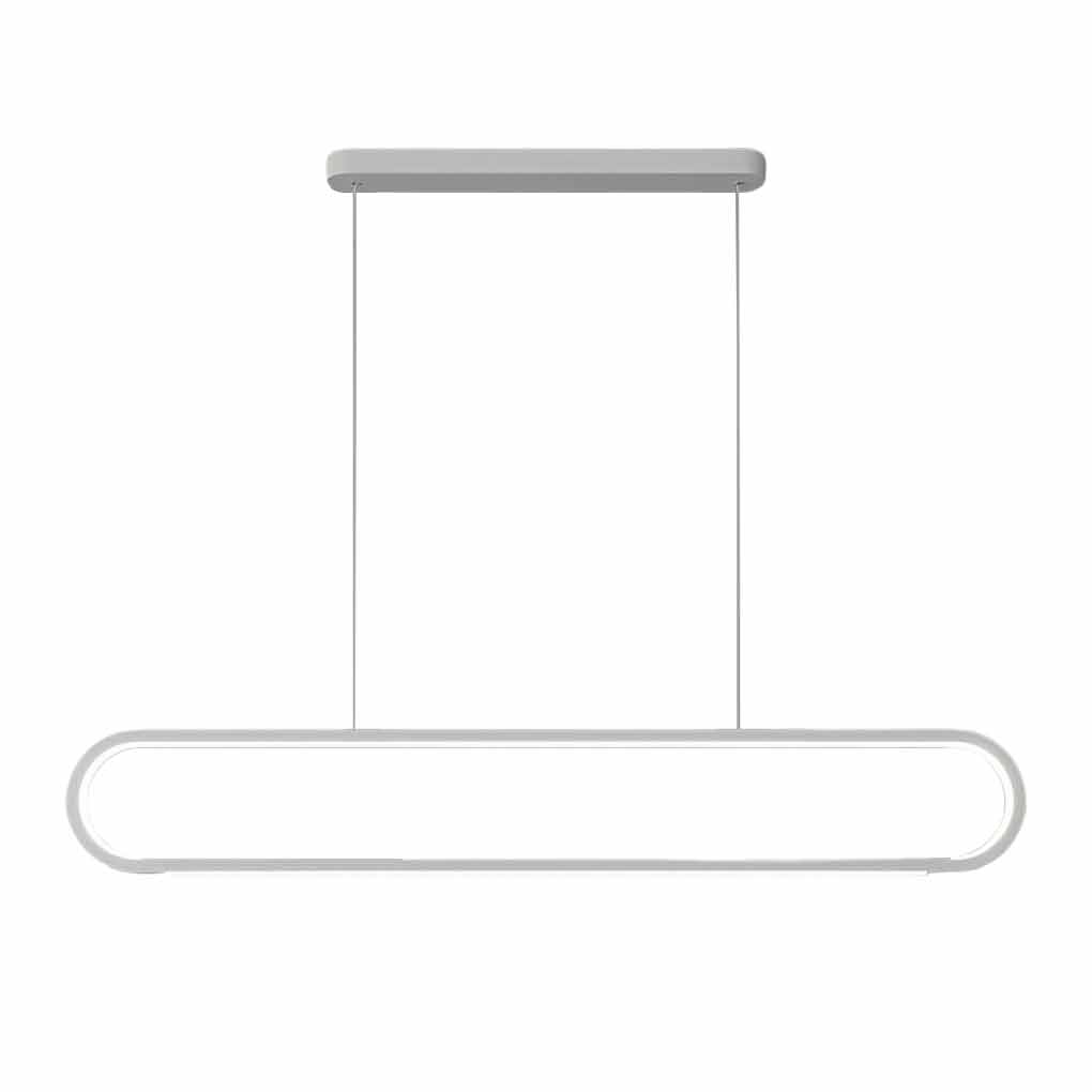Linear Minimalist LED Dimmable Pendant Light Modern Strip Hanging Chandelier for Dining Room