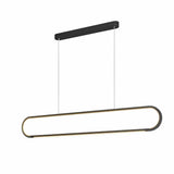 Linear Minimalist LED Dimmable Pendant Light Modern Strip Hanging Chandelier for Dining Room