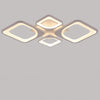 Modern Geometric White LED Ceiling Light Metal Flush Mount Lighting for Living Room Bedroom