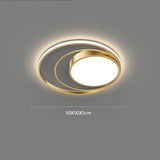 Modern Nordic Black LED Ceiling Light Multiple Circles Flush Mount Lamp for Living Room