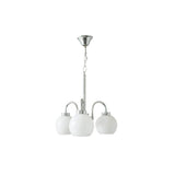 Loa Mid Century Modern Yellow Glass Globe Chandelier with Polished Chrome Finish